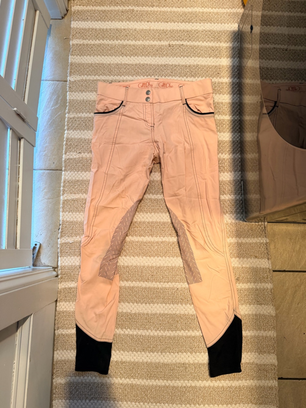Ghodho Pink Equestrian Breeches with Knee Patch